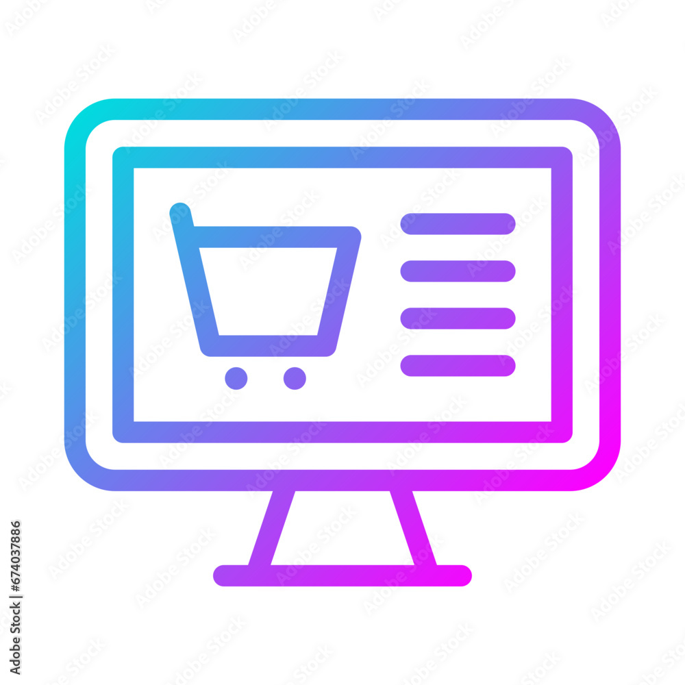 Sticker Online Business Icon