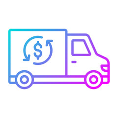 Cash Transfer Vehicle Icon