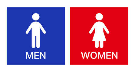 男性と女性のトイレプレートアイコン