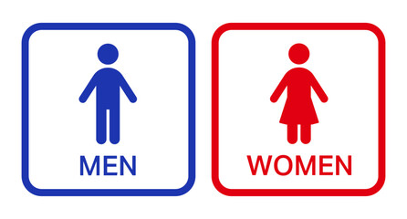 男性と女性のトイレプレートアイコン