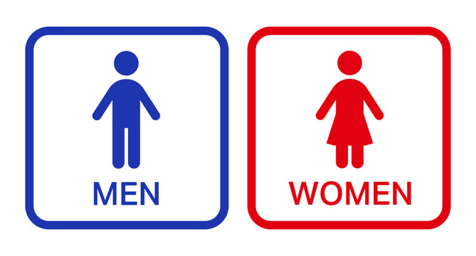 男性と女性のトイレプレートアイコン