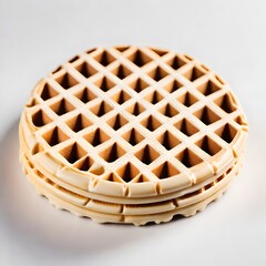  Isolated image of delicious toasted breakfast waffles.
