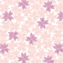 Scribble Linear daisies pattern for textile print