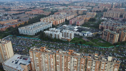 Obraz premium aerial photography of Bogota, neighborhoods and streets