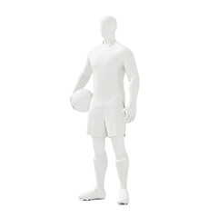 an image of a mannequin with Men’s Full Soccer Goalkeeper Kit With Ball isolated on a white background