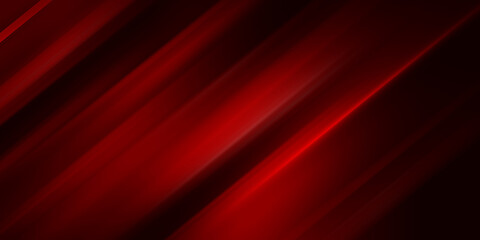 Abstract template red stripes with red neon light decor square pattern. technology concept - obrazy, fototapety, plakaty