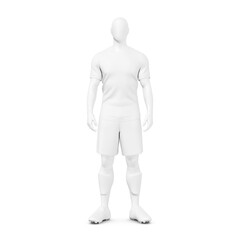 a mannequin with a Men’s Full Soccer Kit isolated on a white background