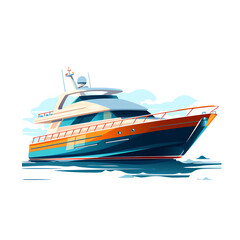 yacht isolated on transparent background