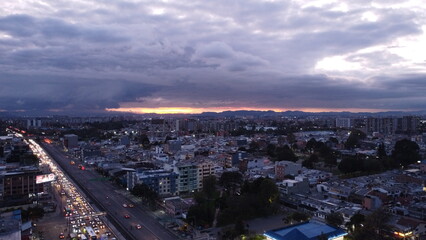 Fototapeta premium aerial photography of Bogota, neighborhoods and streets