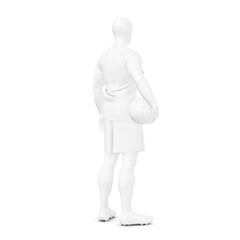 a image of a mannequin Men’s Full Soccer Kit with Ball isolated on a white background