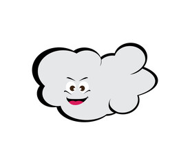 image of a cloud with a cloudy face