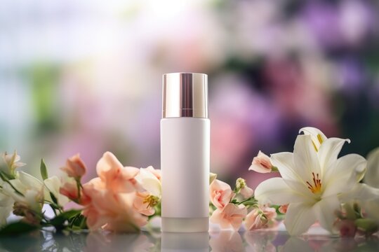 A bottle of perfume sitting on top of a table. Suitable for beauty and fragrance product advertisements.
