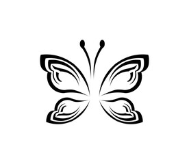 vector simple butterfly logo design