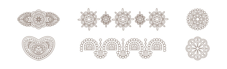 Paisley Pattern and Traditional Oriental Ornament Vector Set