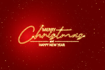 Fototapeta na wymiar Merry christmas and happy new year 2024 background template illustration. copy space, banner.