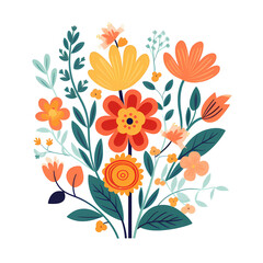 Flat flower illustration