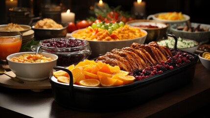 Traditional Holiday Dinner Celebration Thanksgiving, Bright Background, Background Hd