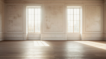 An empty room is filled with potential and waiting to be filled with furniture