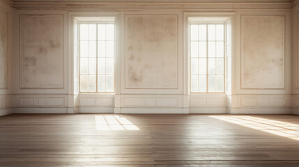 Obraz premium An empty room is filled with potential and waiting to be filled with furniture