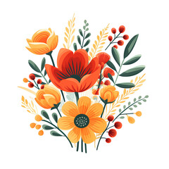Flat flower illustration