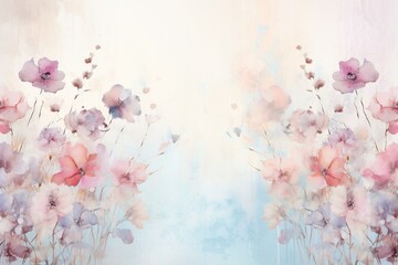 High quality pastel floral background with a sentimental touch. Generative AI - obrazy, fototapety, plakaty