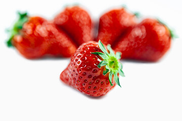 fresh strawberry on the clean isolated background