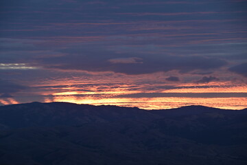 sunrise over the mountains