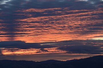 sunrise over the mountains