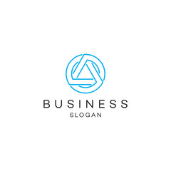 Round triangle connection links  logo design digital technology consultant corporate abstract  round circle geomantic international typography nature health Financial education people energy 