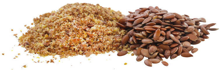 Crushed flax seeds