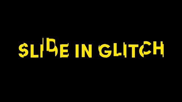 Blocky Glitching Text Slide In Title Intro