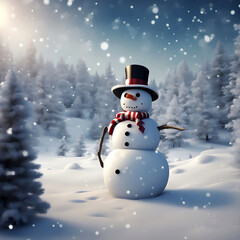 A Snowy Winter Scene with Nobody in Sight Generative AI.