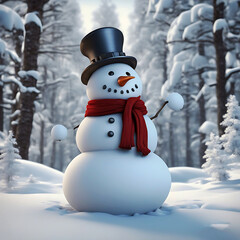 A Snowy Winter Scene with Nobody in Sight Generative AI.