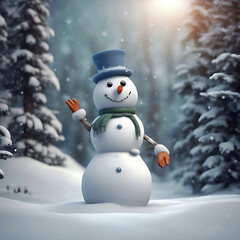A Snowy Winter Scene with Nobody in Sight Generative AI.