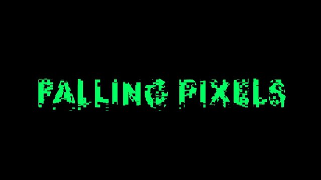 Falling Pixels Vertical Glitch Slide In Title Intro