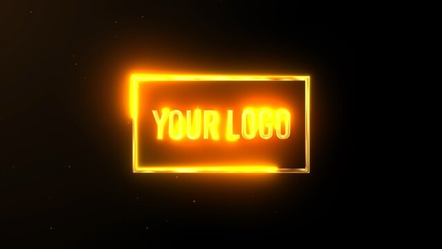 Shiny Golden Bar Logo Reveal
