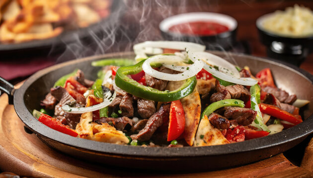 Mexican fajitas, latin food 