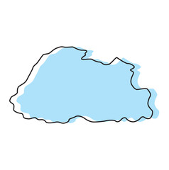 bhutan map, bhutan vector, bhutan outline, bhutan stylized