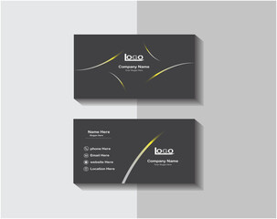 A blacklight yellow white gradient, and smoot design modern business card,creative business card template.