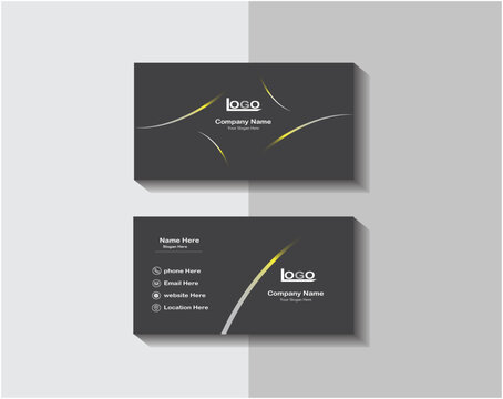 A blacklight yellow white gradient, and smoot design modern business card,creative business card template.
