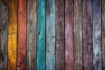 Vintage wood background - old colorful wooden plank