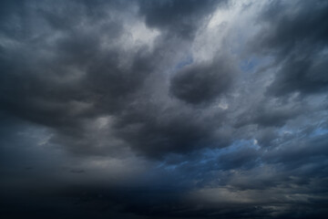 storm sky, dark dramatic clouds during thunderstorm, rain and wind, extreme weather, abstract...