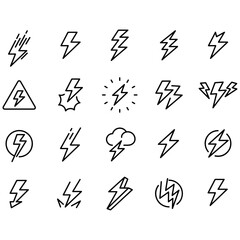Thunder Icons vector design - obrazy, fototapety, plakaty