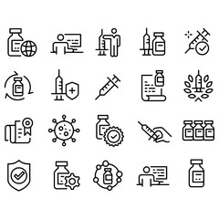 Vaccine Icons vector design