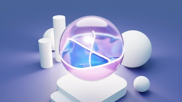 Abstract Artificial Intelligence Concept, Large Language Models high speed processing power 3d rendering 