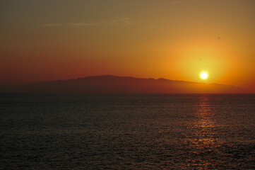 sunset over the ocean