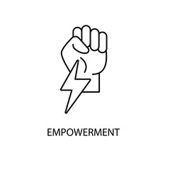 Empowerment concept line icon. Simple element illustration. Empowerment concept outline symbol design.