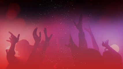 Naklejka premium people dancing in the nightclub party colorful background.