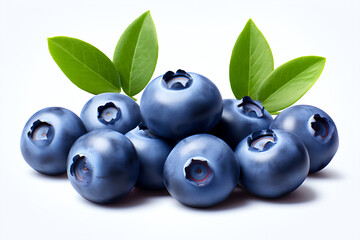 blueberries isolated on white