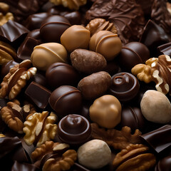   Image of different delicious chocolates candies